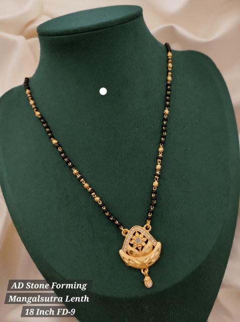 AD Stone forming mangalsutra lenth 18 inch FD 9 Artificial jewellery exporters in Gujarat